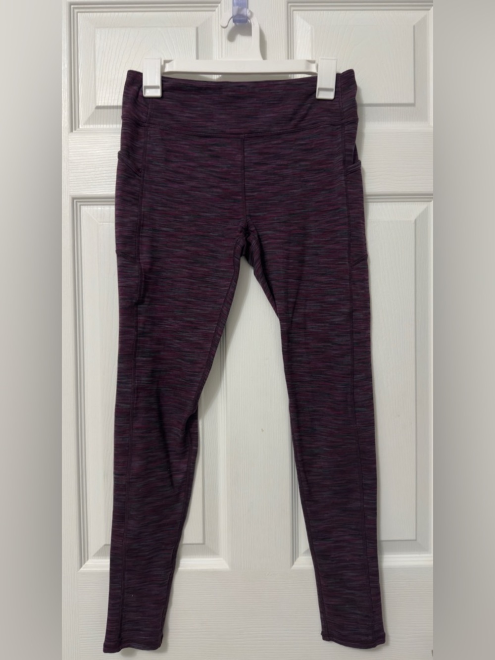 Girls' Purple Space-Dye Active Leggings